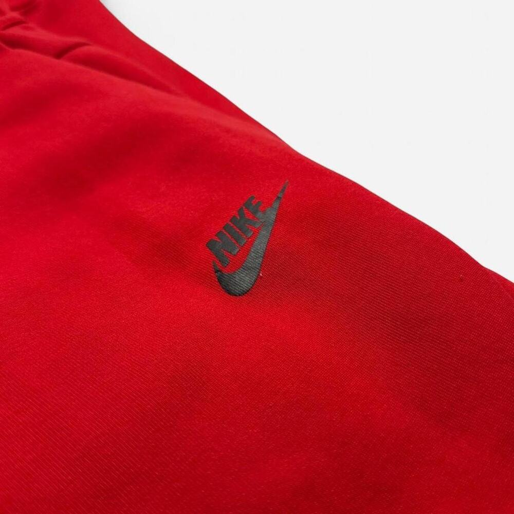 Nike Tech Fleece Joggers Red Black Zip Pocket Pants Large - Picture 4 of 8